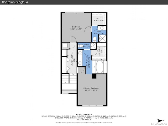 1011 N Pennsylvania St Unit H, Denver, CO 80203 - room layout