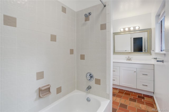 full bath with shower / bathtub combination and vanity
