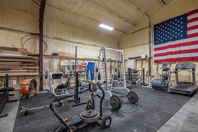 view of workout area