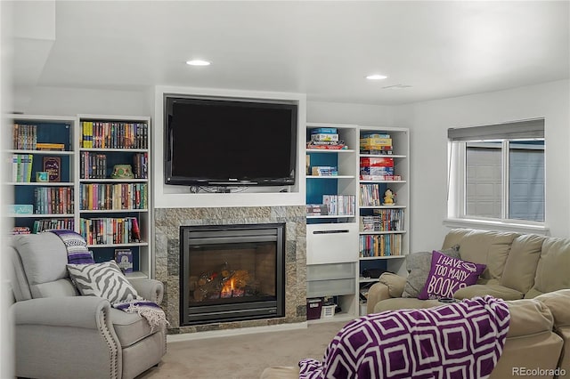 view of carpeted living room