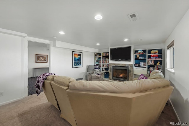 view of carpeted living room