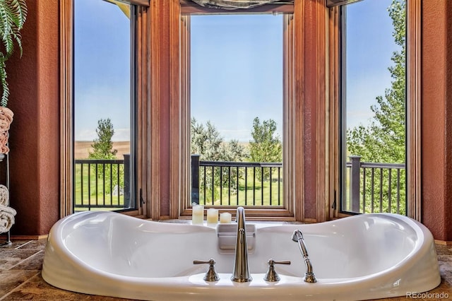 bathroom featuring a bathing tub