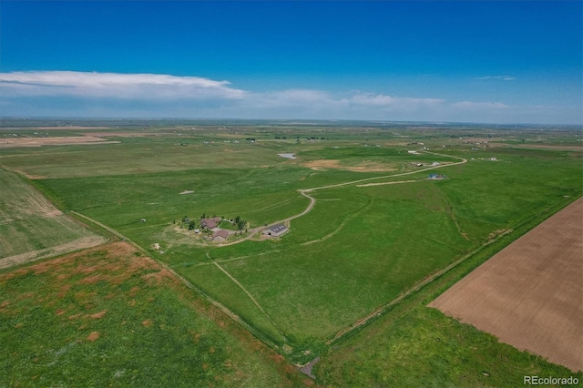 aerial view with a rural view