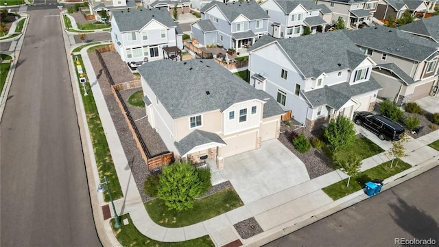 drone / aerial view featuring a residential view