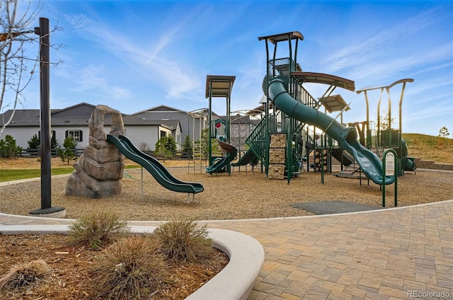 view of community jungle gym