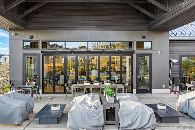 view of patio featuring outdoor dining space