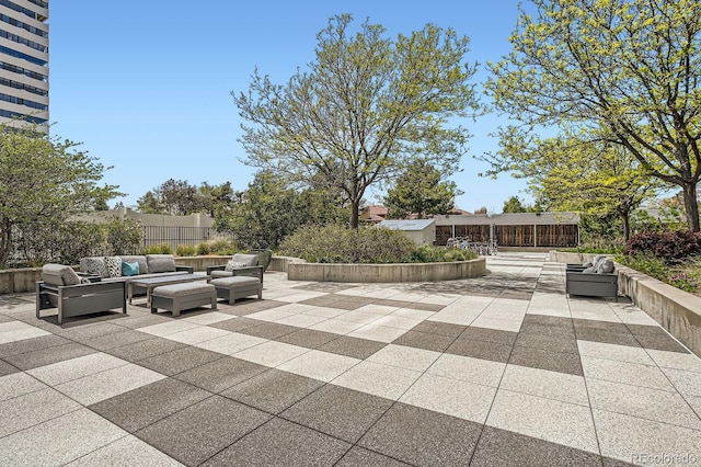 3100 E Cherry Creek S Drive 404, Denver, CO 80209 - view of patio featuring outdoor lounge area