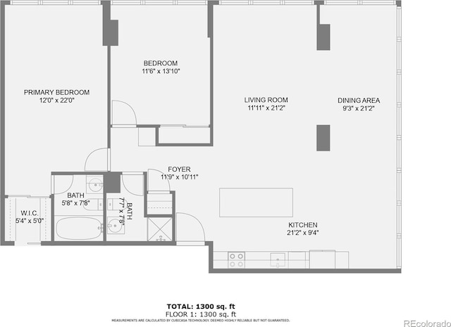 3100 E Cherry Creek S Drive 404, Denver, CO 80209 - home floor plan