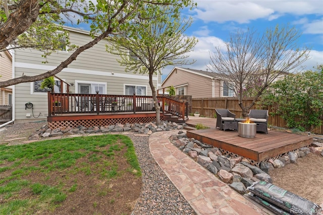 10475 E Abilene St, Commerce City, CO 80022 - back of house with a wooden deck and a fenced backyard