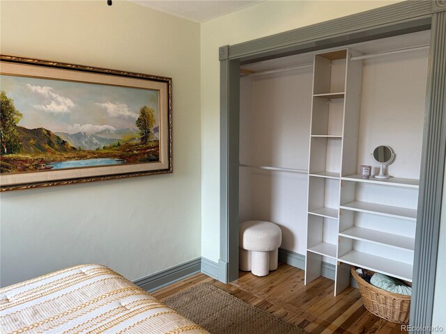 520 W San Miguel St, Colorado Springs, CO 80905 - unfurnished bedroom featuring wood finished floors and baseboards