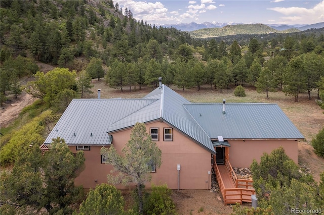 1111 Red Feather Rd, Cotopaxi, CO 81223 - view from above of property with a mountainous background and a forest
