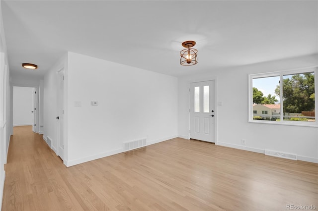 entrance foyer with light wood-type flooring