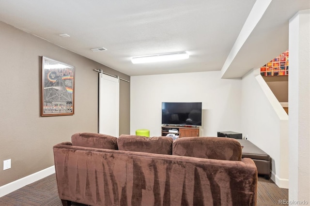 8170 E Phillips Cir, Centennial, CO 80112 - living area with baseboards and a barn door