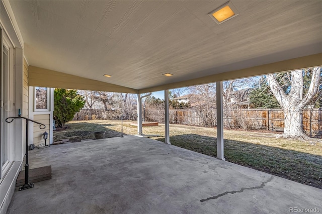 view of patio / terrace featuring a fenced backyard