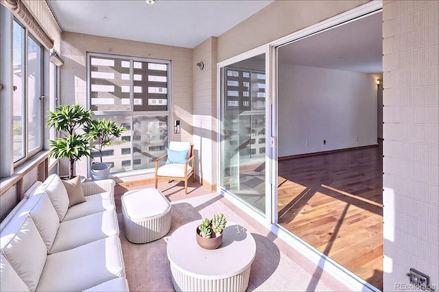 view of sunroom