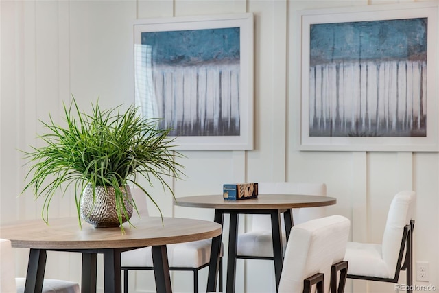 view of dining room