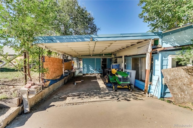 view of parking / parking lot