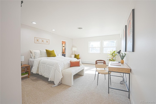 bedroom featuring carpet flooring