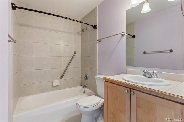 6711 S Race St, Centennial, CO 80122 - full bath with toilet, vanity, and washtub / shower combination