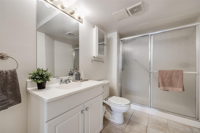 10436 W 84th Pl, Arvada, CO 80005 - bathroom featuring tile patterned flooring, visible vents, and a stall shower