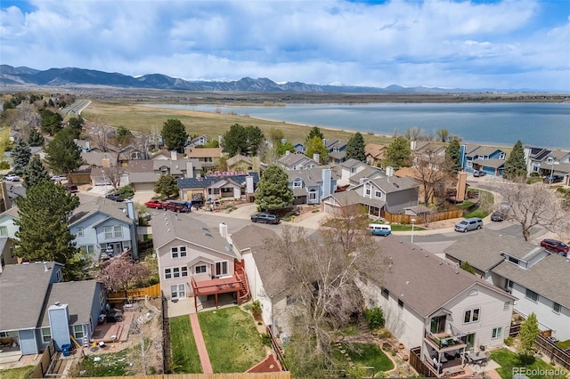 10436 W 84th Pl, Arvada, CO 80005 - drone / aerial view featuring a water and mountain view and a residential view