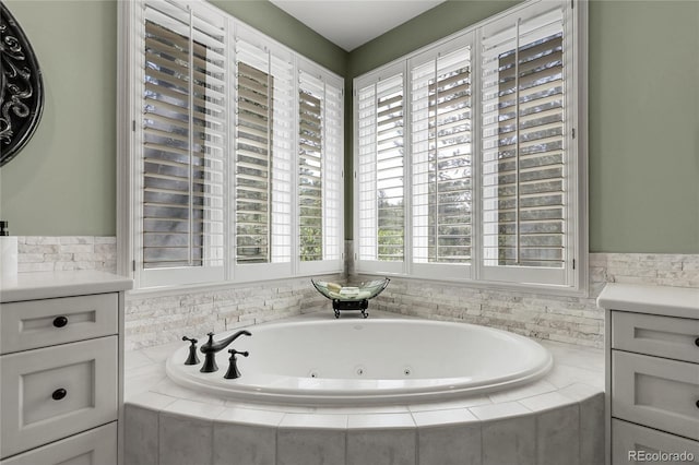 917 Dakota Dr, Castle Rock, CO 80108 - bathroom with vanity and a whirlpool tub