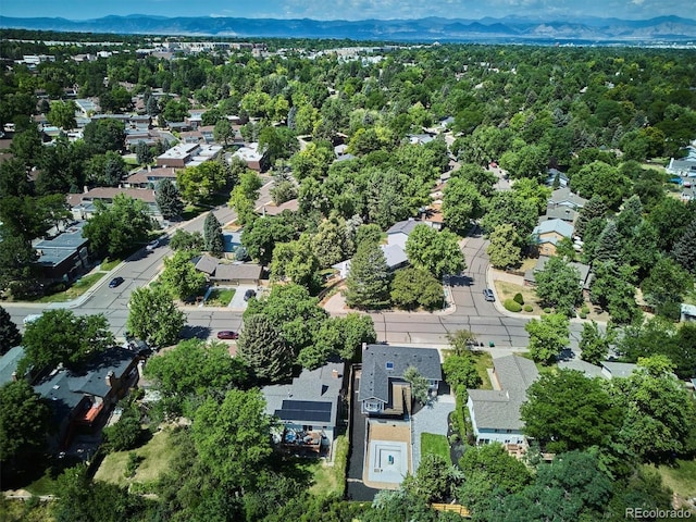 3206 S Pontiac St, Denver, CO 80224 - aerial view of residential area featuring a mountainous background