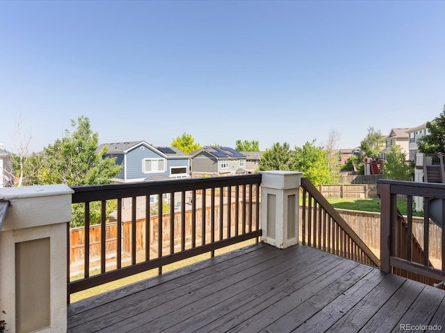 4816 S Elk Way, Aurora, CO 80016 - wooden terrace featuring a residential view
