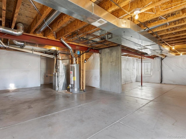 4816 S Elk Way, Aurora, CO 80016 - basement with water heater and heating unit
