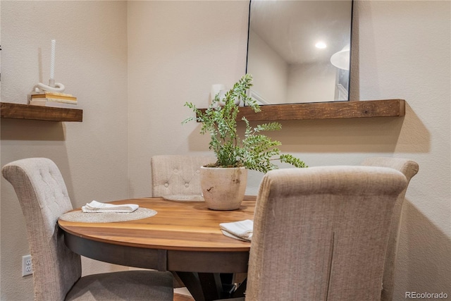 view of dining space
