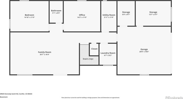 29825 Kennedy Gulch Rd, Conifer, CO 80433 - home floor plan