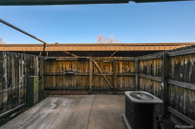 view of patio / terrace with central AC