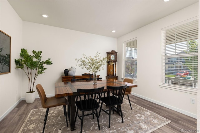 1061 S De Gaulle Ct, Aurora, CO 80018 - dining space with wood finished floors and recessed lighting
