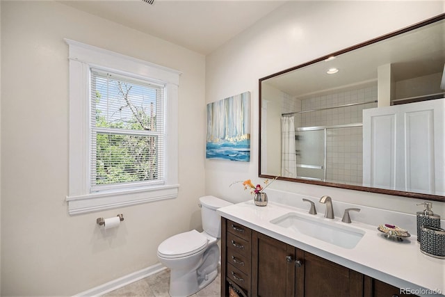 1021 E 23rd Ave, Denver, CO 80205 - bathroom featuring vanity, tiled shower, tile patterned flooring, and recessed lighting