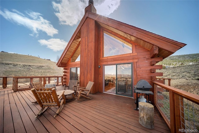 577 Gcr 8952, Granby, CO 80446 - wooden terrace with grilling area