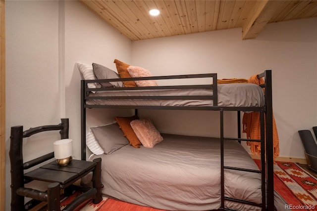 577 Gcr 8952, Granby, CO 80446 - bedroom with wooden ceiling and recessed lighting