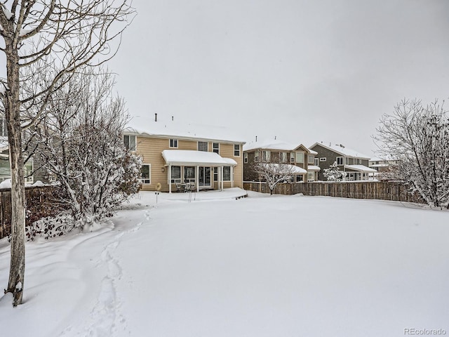 view of snowy yard