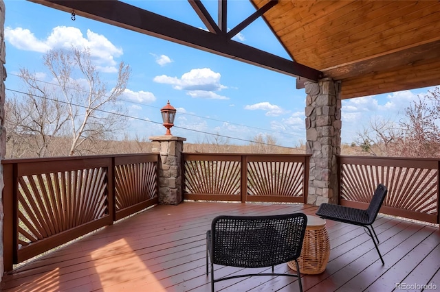 view of wooden deck