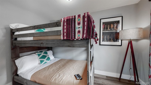 bedroom featuring hardwood / wood-style floors