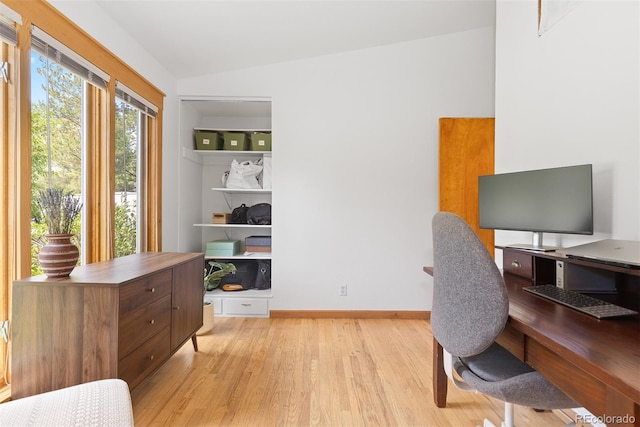 270 31st St, Boulder, CO 80305 - office featuring light wood-type flooring and lofted ceiling