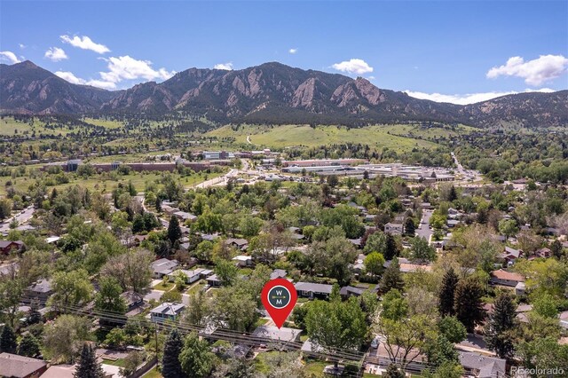 270 31st St, Boulder, CO 80305 - bird's eye view of a mountainous background
