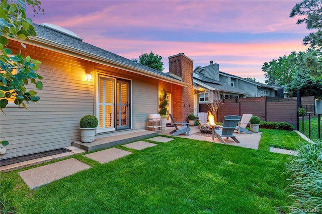 13 Pinyon Pine Rd, Littleton, CO 80127 - view of yard with a patio area and a fire pit