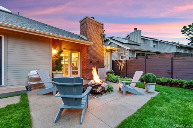 13 Pinyon Pine Rd, Littleton, CO 80127 - view of patio / terrace featuring an outdoor fire pit