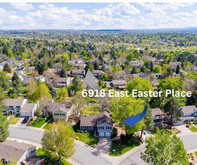 aerial view of residential area