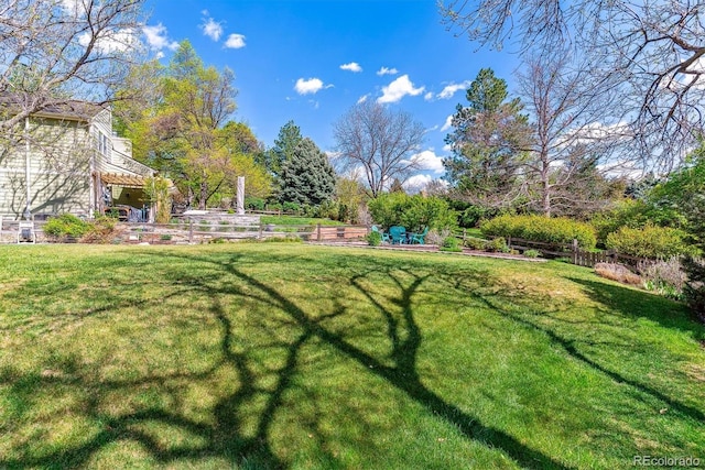 view of green lawn