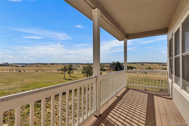 balcony with a rural view