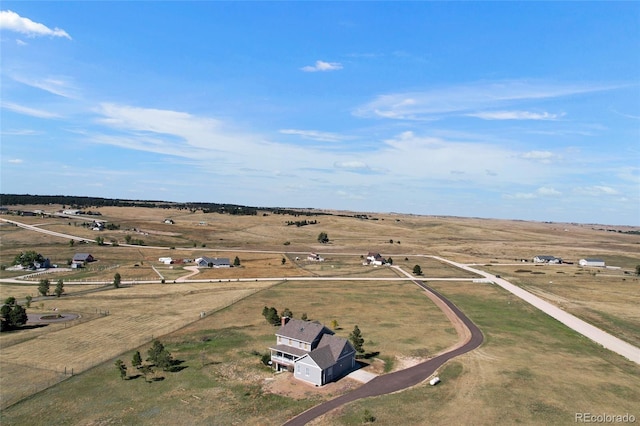 drone / aerial view featuring a rural view