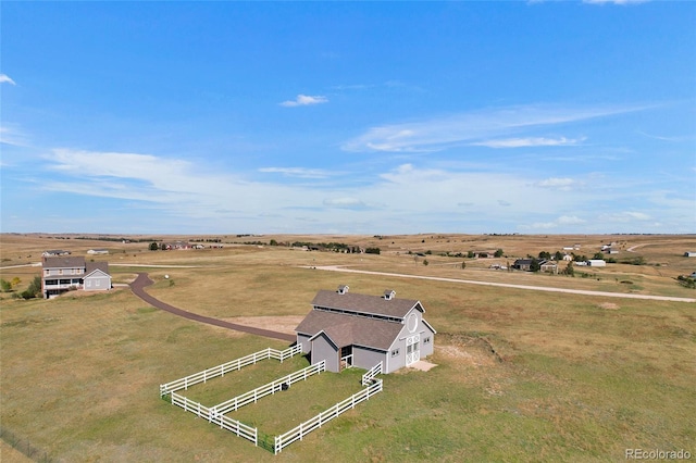 bird's eye view featuring a rural view