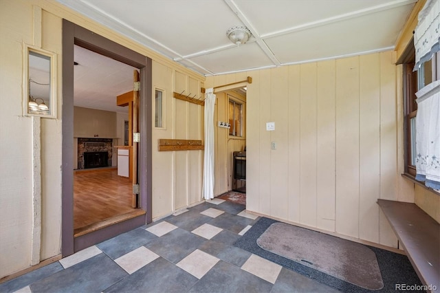5818 S Skyline Dr, Evergreen, CO 80439 - spare room featuring a fireplace