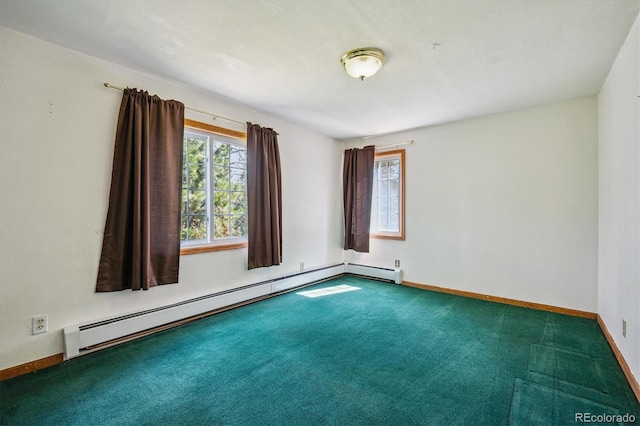 5818 S Skyline Dr, Evergreen, CO 80439 - unfurnished room with baseboard heating and carpet